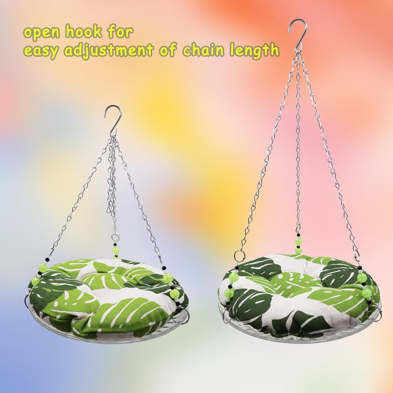 Slepceub 11.8in Reptile Bed，Reptile Hammock Swing Hanging Bed, Lizard Swing Toy, Lizard Bed, Reptile Lounger Terrarium Hanging Hammock for Bearded Dragon Lizard Gecko Chameleon Parrot Hamster Small Pets - Image 5